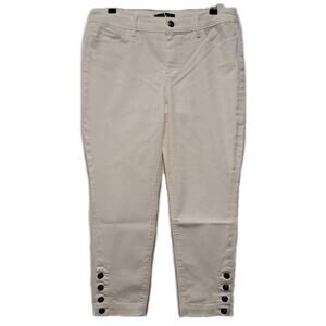 Talbots Flawless Five Pocket Ankle Jeans Womens 8P White Denim Stretch Coastal